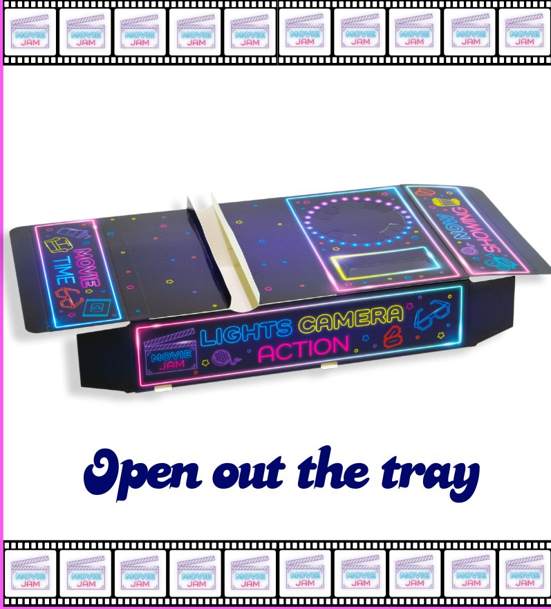 Opening out the tray