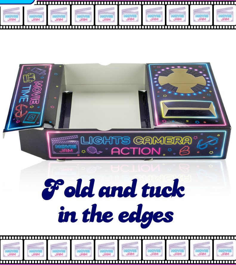Folding and tucking in the edges